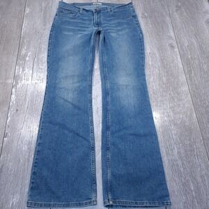 American Eagle Jeans Womens 12 Long Blue Stretch Flare Medium Wash Denim